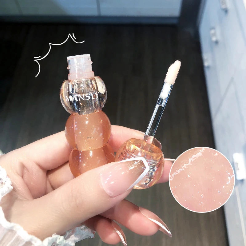 Lip Set Plump Lip Oil long-lasting Moisturizing Lip Gloss Mirror Water natural Transparent No Sticky Gloss Pearl Lip Glaze