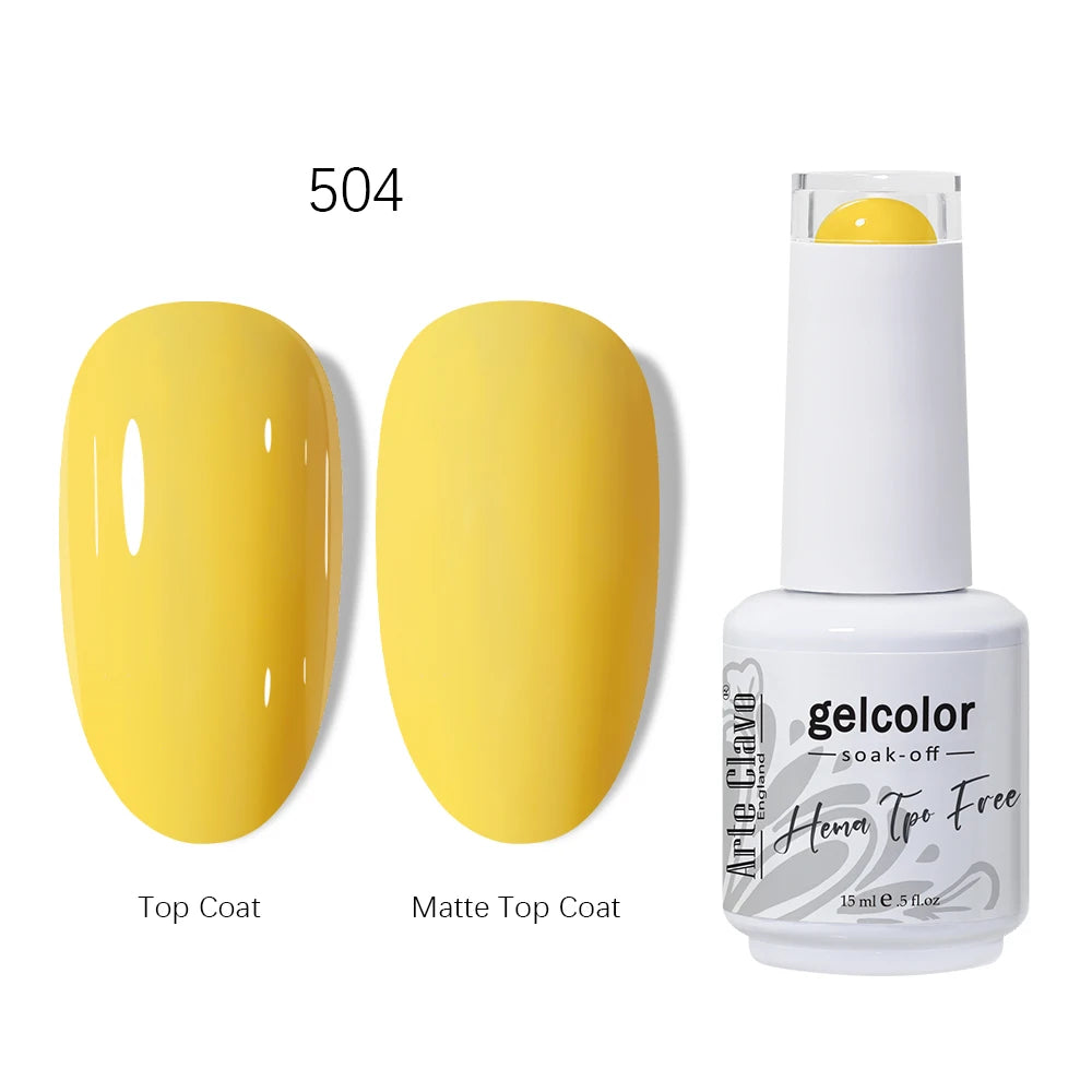 Arte Clavo 15ml HEMA TPO FREE Gel Nail Polish Pink Hybrid Nail Manicure Semi-permanent Enamels Varnish For UV LED Nails Supplies