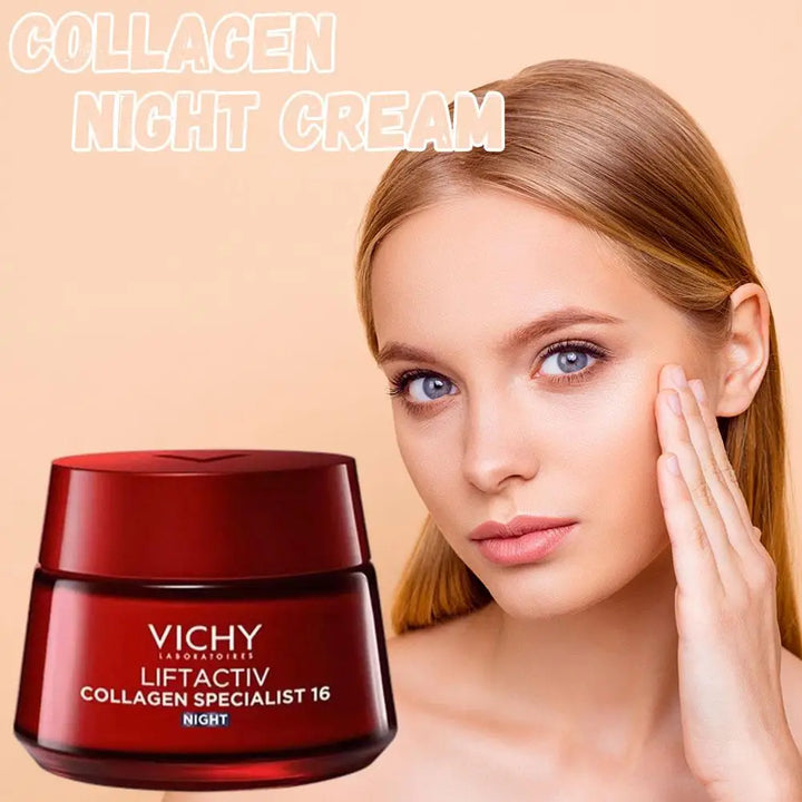 Vichy Collagen Night Cream & B3 Day Cream 50ml x2 Set Active Firming & Anti Aging Fades Dark Spots & Wrinkles For All Day Care