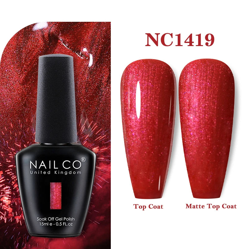 NAILCO 131Colors Vernis Semi Permanent UV Varnish Gel Nail Polish Nails Art Gel Manicure TOP BASE Varnish Hybrid