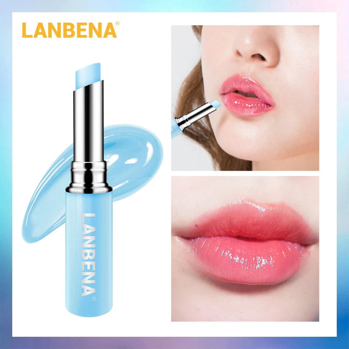 LANBENA Hyaluronic Acid Lip Balm Lip Plumper Moisturizing Reduce Fine Lines Long-lasting Hydration Protecting Dry Lip