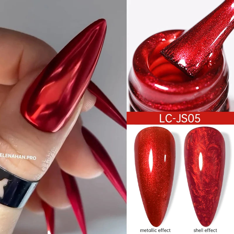 LILYCUTE 7ML Auroras Thermal Gel Nail Polish Nude Dark Purple Glitter Gradient Temperature Color Changing Nail Art Gel Varnishes