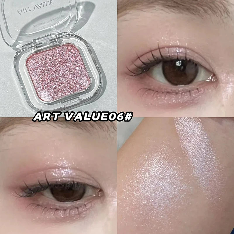 ART VALUE Single Color Eyeshadow Palette, Long-lasting, Matte & Shimmer Finish, No Fallout, Multi-color Eyeshadow for Makeup