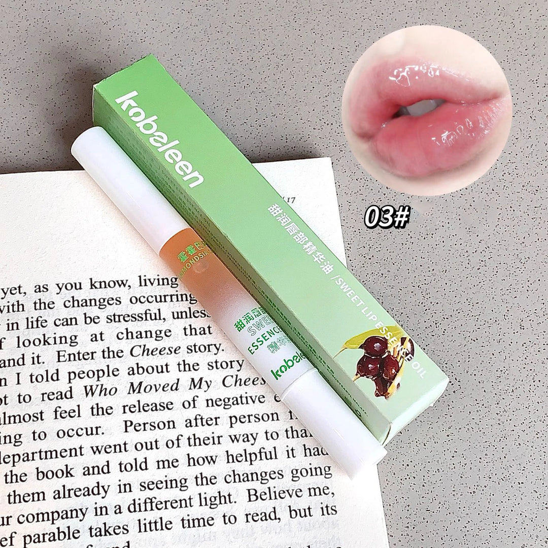 Peach Lip Oil Hydrating Mirror Lip Gloss Moisturizing Non-sticky Lip Tint Lips Plumper Autumn and Winter Lips Care Serum Primer