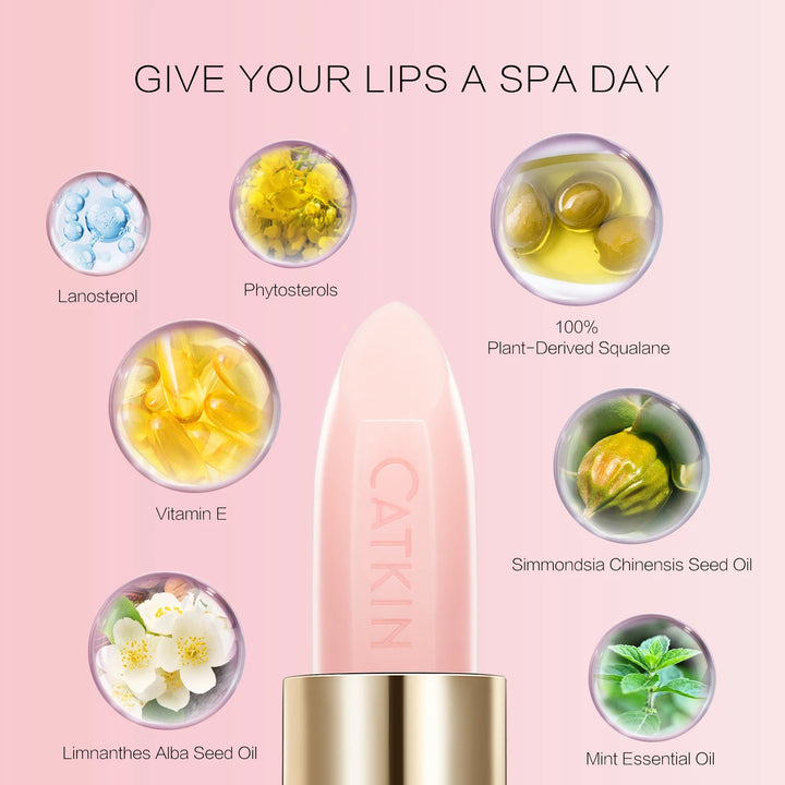 CATKIN Moonlight Lip Balm 3PCS SET Glossier with Nutritious Formulation for Instant Shine, Colour Changing Lip Balm