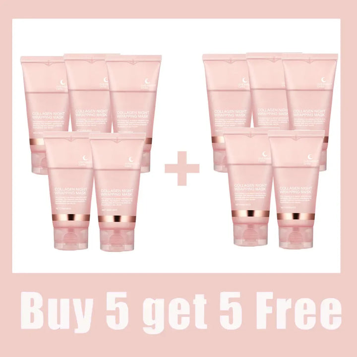 Collagen Peel-off Mask Night Wrapping Facial Mask Deeply Moisturizing Hydrating Firming Skin Facial Mask Daily Face Skin Care