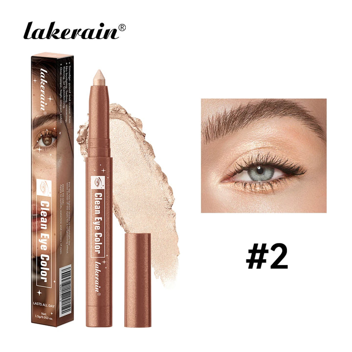 12Colors Metallic Eyeshadow Pencil Glitter Silkworm Liner Pen Highlighter Long Lasting Gold Blue Cream Eye Shadow Stick Makeup