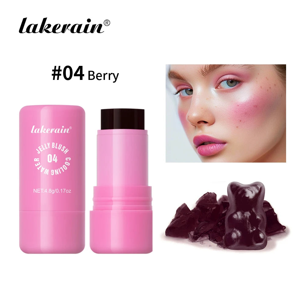Original Cooling Water Jelly Blush Stick Blush Tinted Cosmetics Tint Stick Watercolor Multi-Use Matte Blush Makeup For Women