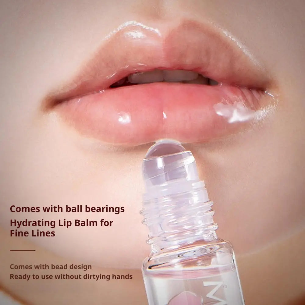 1/2/3PCS Crystal Rolling Ball Lip Oil Moisturizing Hydrating Lip Care Lip Tint Lip Balm, Long Lasting & Nourishing Plumper Lip G