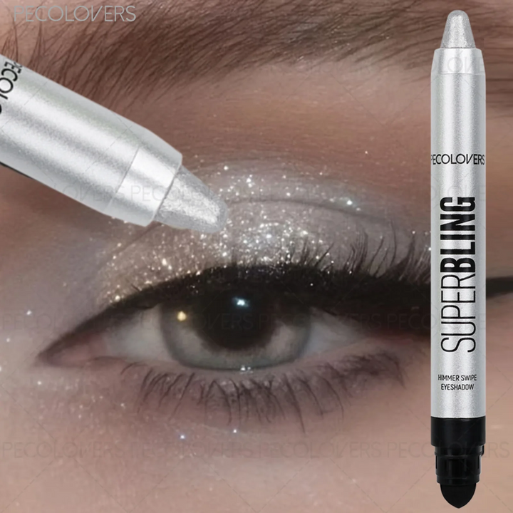 1 Pc High Color Rendering Shimmer Eyeshadow Pen, Shiny Colors Eye Shadow Stick, Eye-catching Eye Makeup, Music Festival Makeup