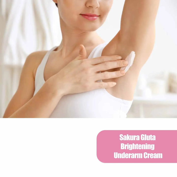 Sakura Underarm Brightening Cream Glowing Skin Dark Spot Corrector Improve Melanin Dull Lightening Hydrate Body Bleaching Cream