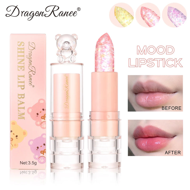 Lipstick That Is Moisturizing, Non-Sticky, Long-Lasting, Hydrating, and Color-Changing with a Fine Shimmer, Waterproof, and Non-Transferable