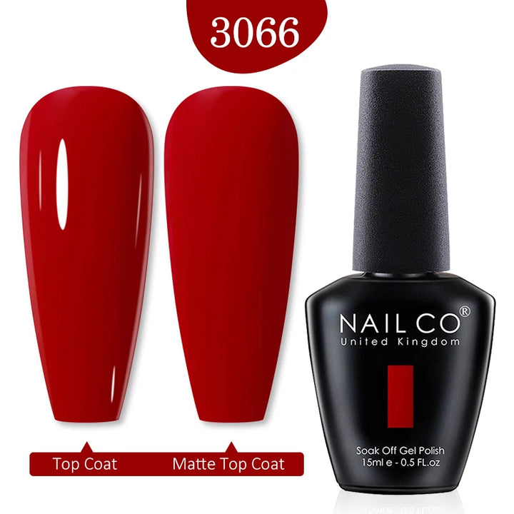 NAILCO Red Colors Series 15ML Nail Gel Polish Nail Supplies Semi Permanent For Nail Art Manicure Soak Off LED UV Hybrid Varnish