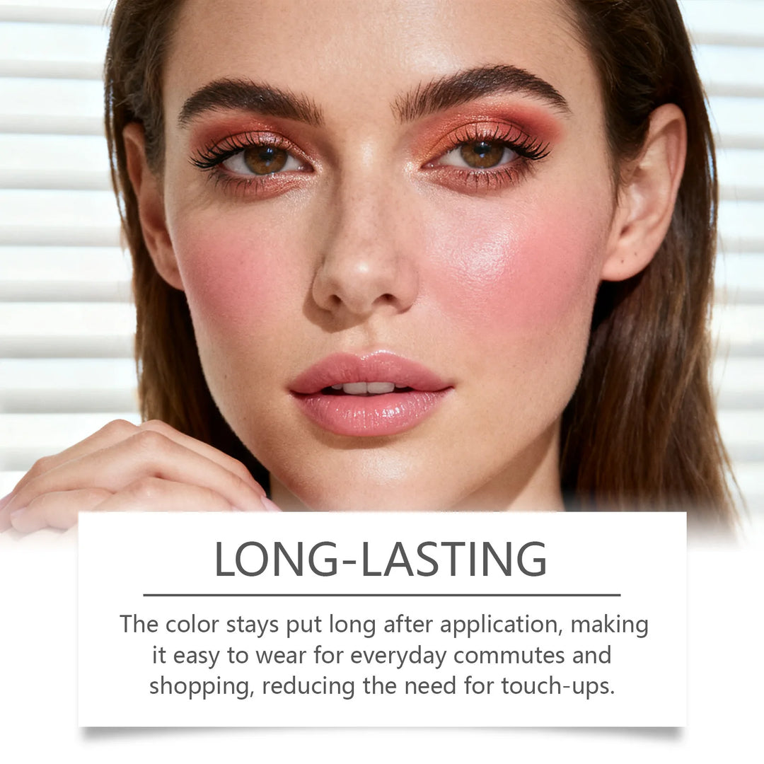 Portable Cream Blush Stick Soft Mist Finish Hydrating Long-Wear Blendable Smooth Lightweight On-the-Go Cheek Blush