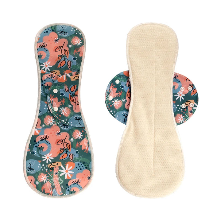 2Pcs Washable Menstrual Pad Panty Liner Reusable Cloth Sanitary pad Hygienic and Soft Cotton Mesh Menstrual Accessories