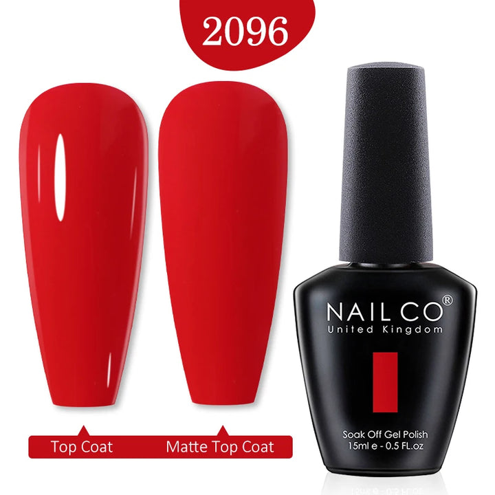 NAILCO Red Colors Series 15ML Nail Gel Polish Nail Supplies Semi Permanent For Nail Art Manicure Soak Off LED UV Hybrid Varnish