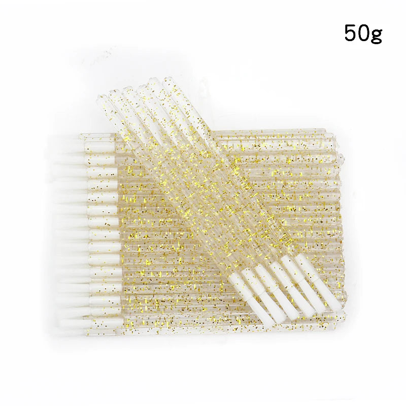 50pcs Disposable Nylon Lip Glossy Brush Lipstick Gloss Wands Applicator Eyeshadow Eyebrow Makeup Brushes Cosmetic Beauty Tools