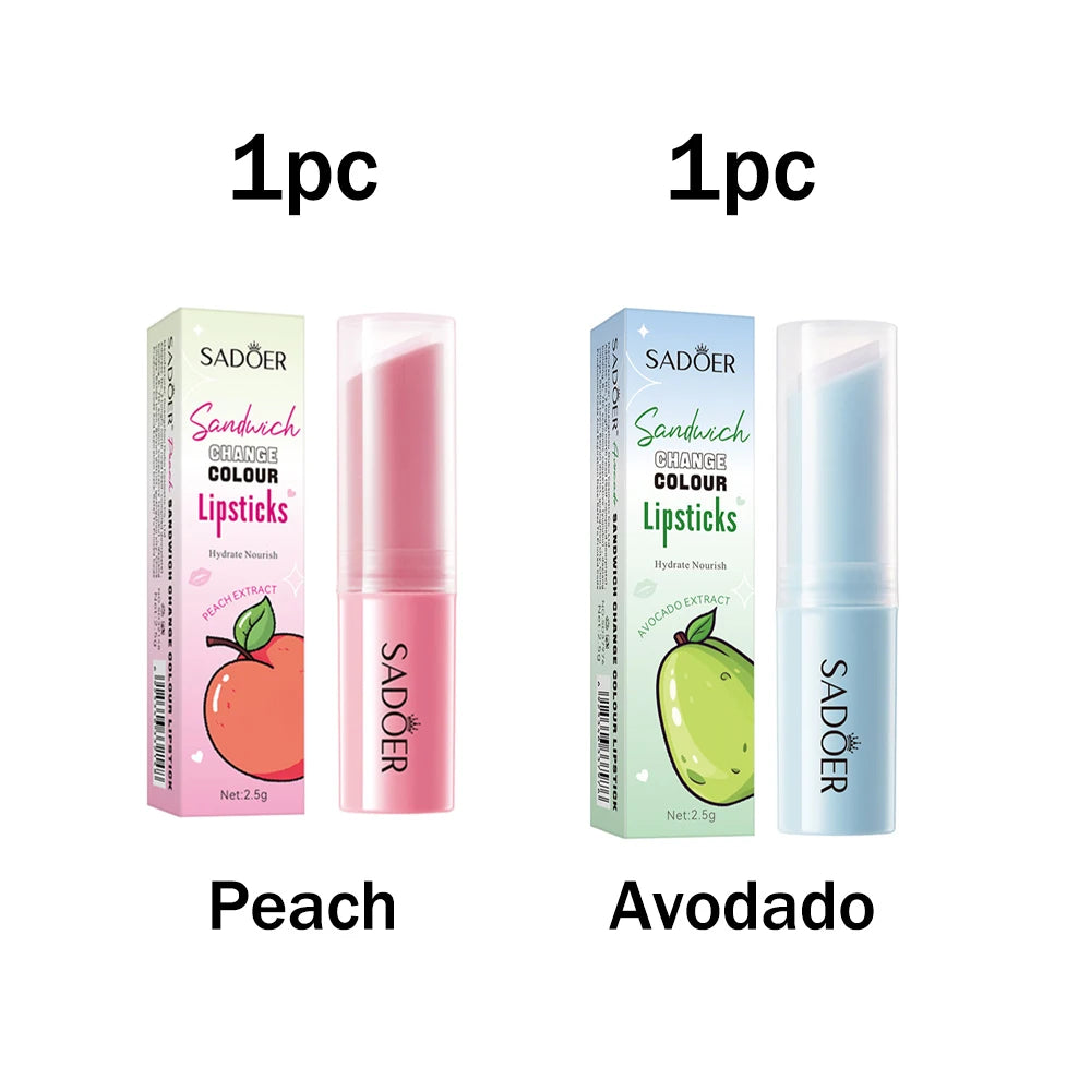 Honey Peach Sandwich Warm Changing Water Lipstick Moisturizing Warm Changing Lipstick 2.5g