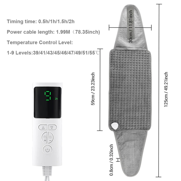 Electric Heating Pad for Period Cramps Winter Warm Blankets Office Camping Hand Waist Back Heat Pad 110V 220V Washable 60*30cm