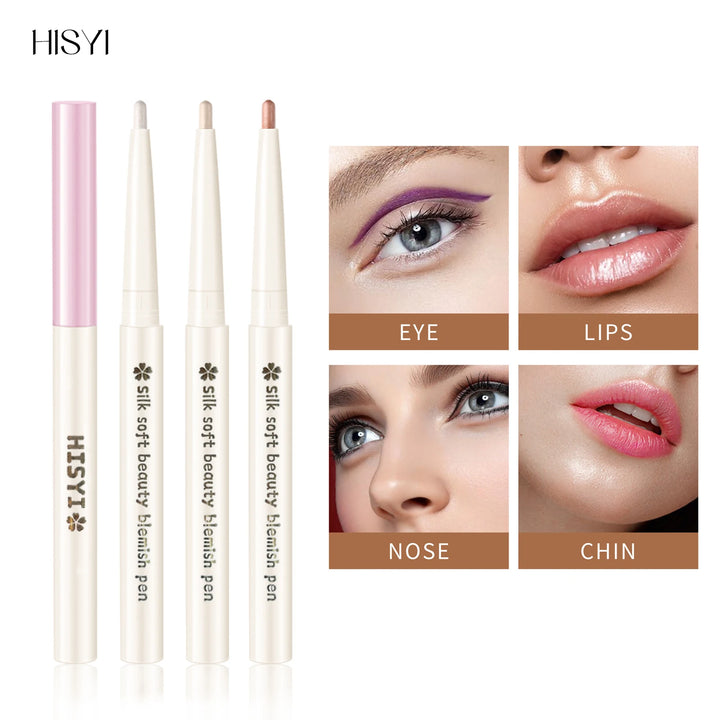 HISYI Two-In-One Lying Silkworm Pen Brightens down Waterproof Sweat-Proof Non-Smudge High-Light 3D Liquid Eyeliner Pen