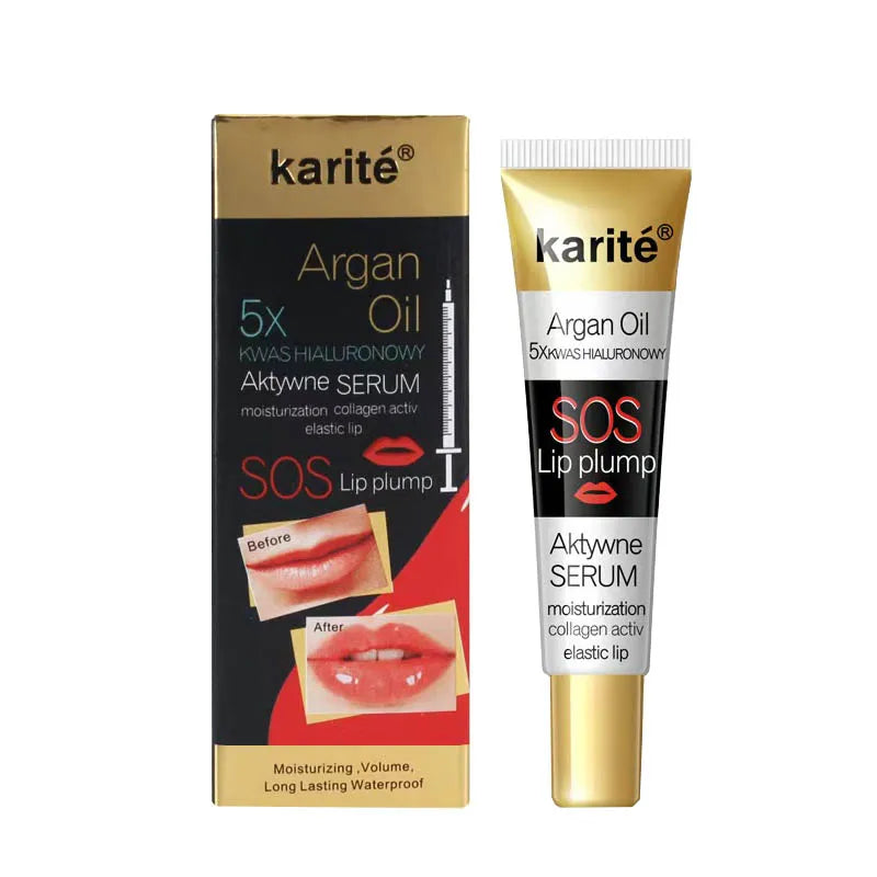 Moroccan Argan Oil Lip Plumping Essence - Moisturizing and Nourishing Lip Balm, Suitable for All Skin Types, Natural Makeup
