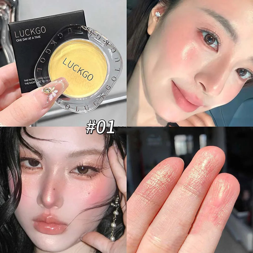 Magic Jelly Blusher Shining Color Changing Blush Face Makeup Glitter Cherry Purple Tint Cheek Color Lasting Natural Rouge Cream
