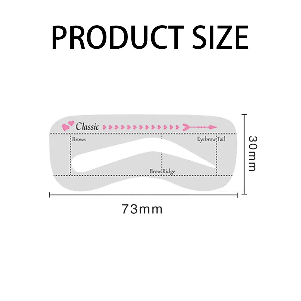 10-50Pcs Card Eyebrow Stencil Reusable Eyebrow Stencil Eye Brow Drawing Guide Beauty Tool Stickers Styling Shaping Template Card