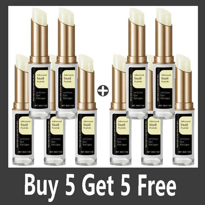 Snail Peptide Eye Cream stick reduce Dark Circles Eye Bags Firming Brightener Anti aging nourishing moisturize Eye Cream