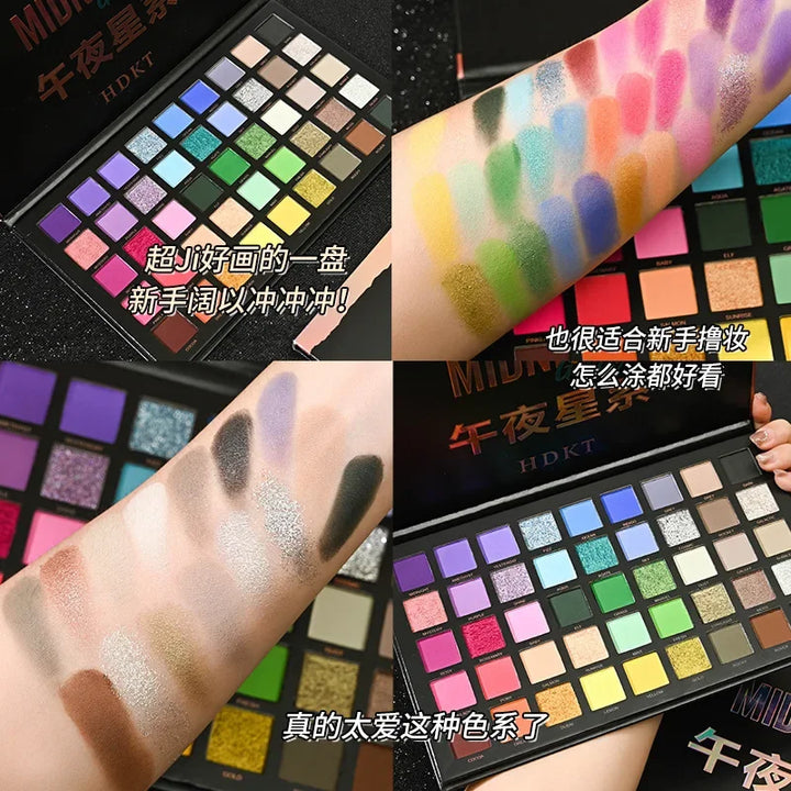 HDKT 45 Colors Midnight Galaxy Eyeshadow Palette Matte & Shimmer Professional Makeup Cosplay Valentine's Day Gift for Her