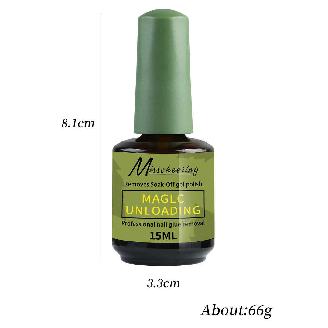 Misscheering 15ml Magic Fast Nail Gel Polish Remover Clean UV Soak Off Semi Permanent Varnish Nail Art Removal Tools Manicure