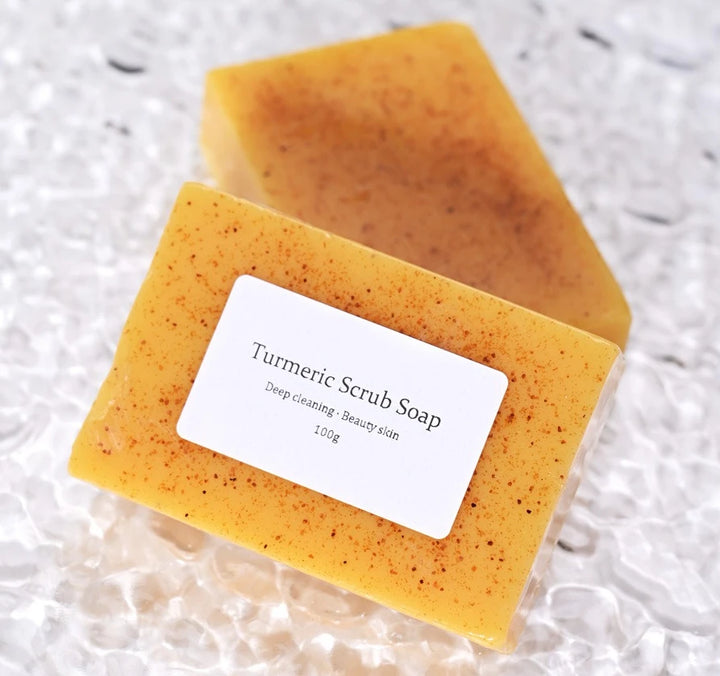 Natural Turmeric Kojic Scrub Soap Cleansing Bath Soap Oil Control & Whitening Kojic Turmeric Soaps for Face,Bath, Body