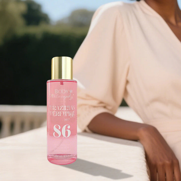 Women's Brazilian Perfume, 250ml Body & Hair Mist, Vanilla Uplifting Fragrance, Long Lasting Floral Fruity Gourmand Scent Spray