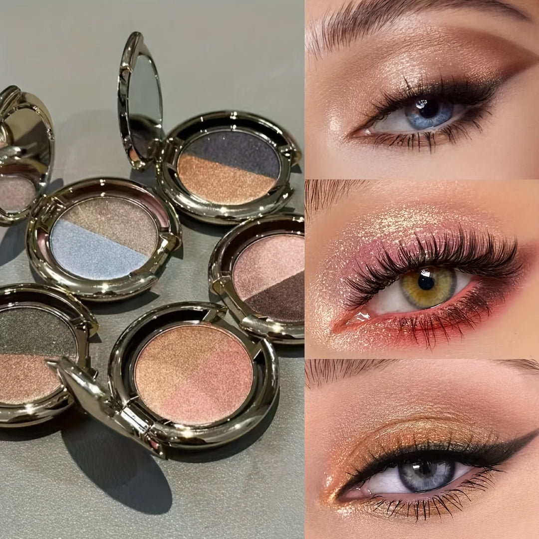 Herorange Two Tone Eyeshadow Smooth Matte Shimmer High Gloss Daily Party Festival Makeup Christmas Gift