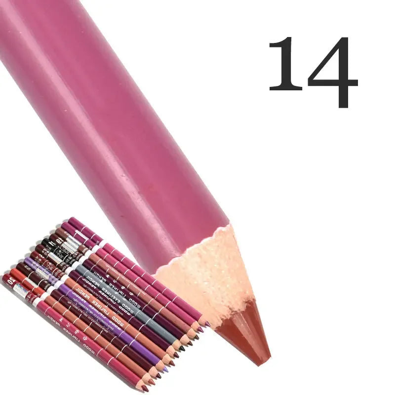 28-Colors Waterproof Lip Liner Matte Nuede Red Long Lasting Makeup Pens Non-stick Cup Lipstick Women Party Makeup Lip Cosmetics