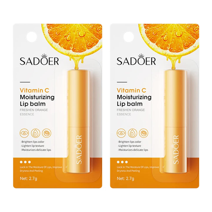 SADOER Vitamin C Lip Balm Moisturizing Anti Cracking Hydrating Repair Nourishing Anti Wrinkles Lipstick Lips Skin Care Products