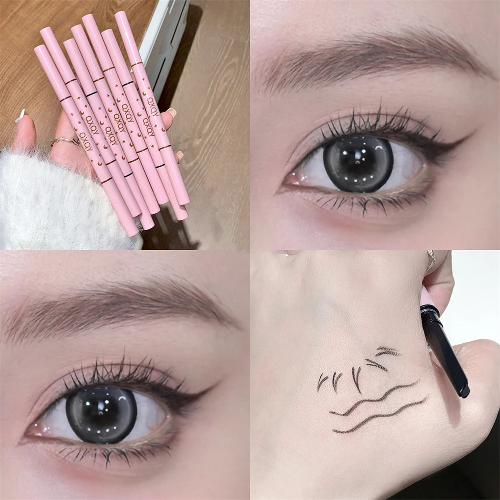 Punk Red Eyebrow & Eyeliner Gel 2 In 1 With Angled Brush Smudge-Proof Waterproof Creamy Smooth for Brows & Under Eye Makeup
