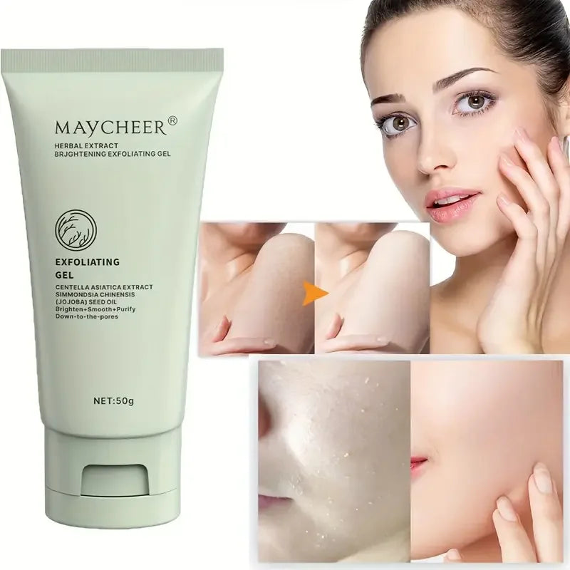 Herbal extract exfoliating gel, cleansing scrub gel, facial deep cleansing pores and exfoliation,moisturizing skin care products