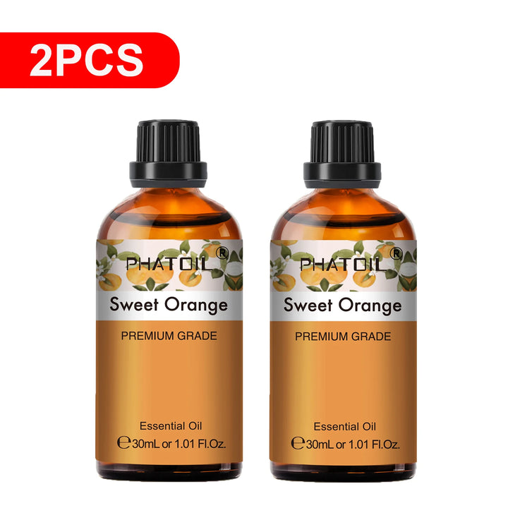PHATOIL 2PCS Natural Essential Oils Set 30ml Bergamot Lemon Ylang Ylang Lavender Jasmine Vanilla Eucalyptus Aroma Essential Oils