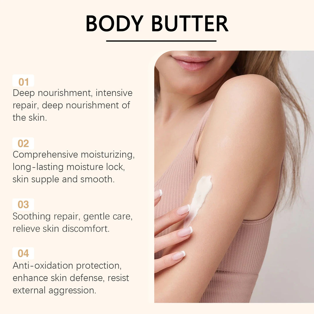 Woodsleep Coconut Body Butter Cream Long Lasting Smooth Skin Firming Anti Crack Honey Mango Papaya Moisturizing Body Cream 120g