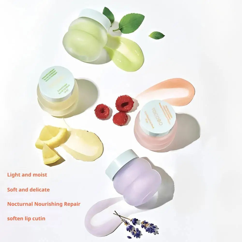 Gentle Lip Scrub Lip Mask 20ml Vitamin C Lemon Candy Sugar Scrub Overnight Repair Moisturizing Nourish Dry Lips Treatment