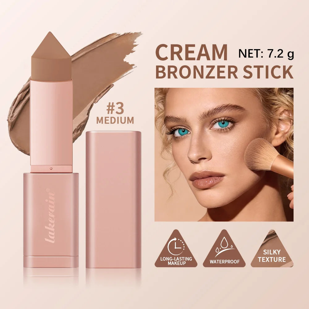 Cream Bronzer Stick and Contour Stick Bronzing Contouring Instant Highlights Dark Circles Face Contour Facial Foundation Makeup