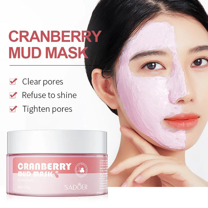SADOER Ginger Green Tea Mud Masks Face Moisturizing Whitening Anti Wrinkle Remove Blackhead Facial Masks Clay Skin Care