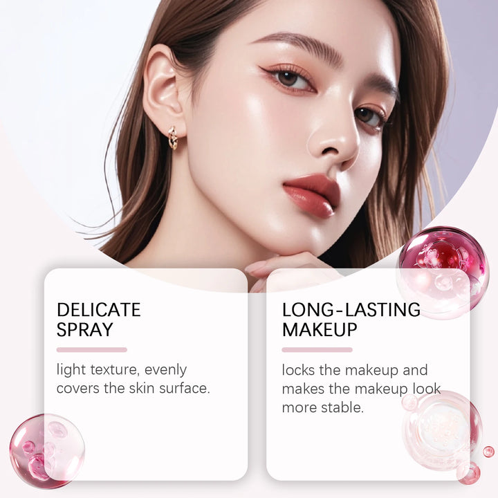 Setting Spray for Makeup Waterproof Sunscreen Spf 50 Glow Skin Moisturizing Hyaluronic Acid Deep Hydration Face Mist Spray 75ml