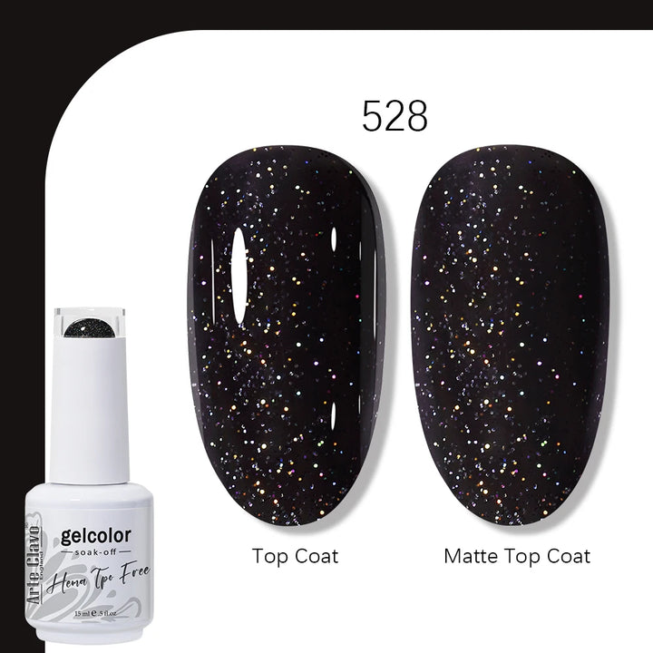 Arte Clavo Solid Color Gel Nail Polish 15ml Soak Off UV LED Gel Semi-Permanent Glitter Polish For Manicure Nail Art Salon Gel