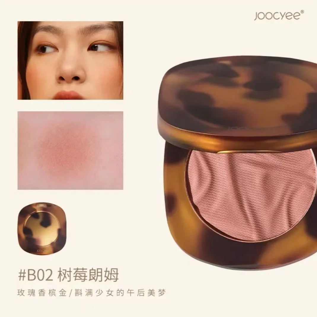 Joocyee Amber Matte Shimmer Powder Blusher Shell Highlights And Brightens Waterproof Contour Bronzers palette