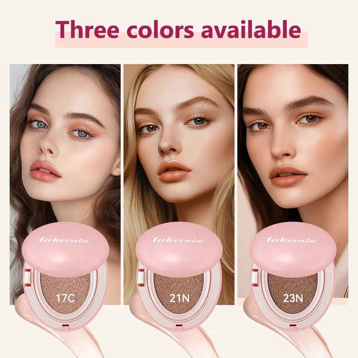 Semi-matte CC Cream Cushion Natural Concealer Whitening Long-lasting Creamy Texture Foundation Face Base Makeup Cosmetics