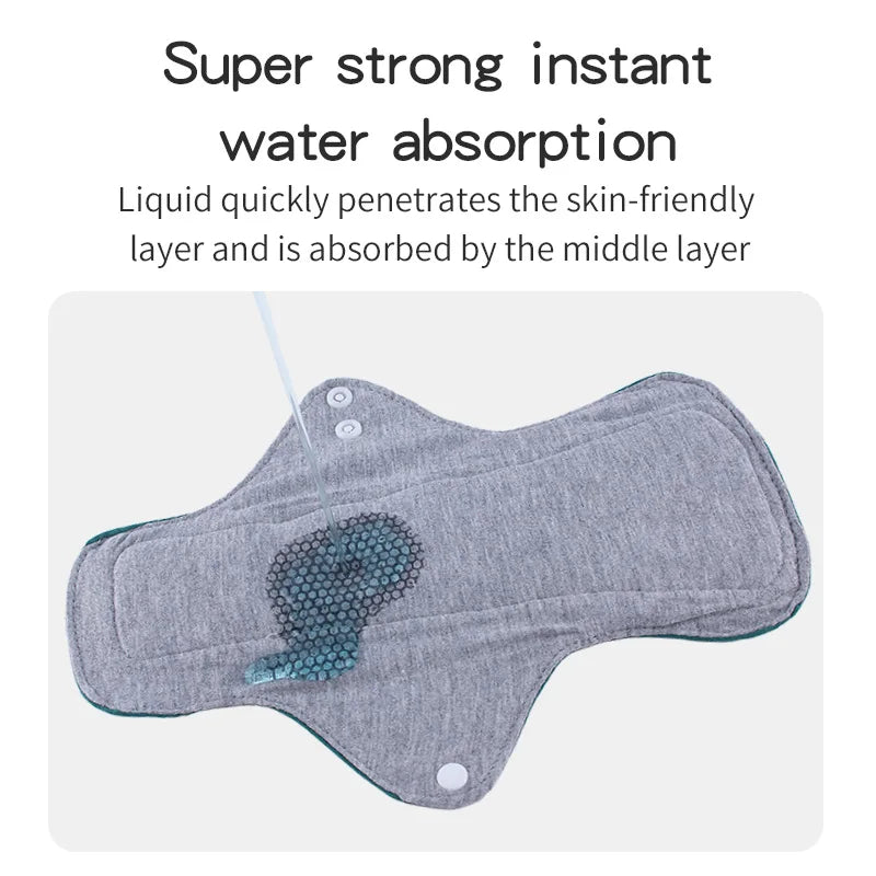 5PCS Breathable Cotton Sanitary Pads Daily Underwear Panty Liners Washable Reusable Comfortable Maternity Pads for Women