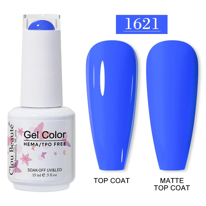 Clou Beaute 15ml HEMA TPO FREE Gel Nail Polish Vernis Semi Permanent UV Nail Art Varnish Lakiery Hybrydowe Manicure Gel Polish
