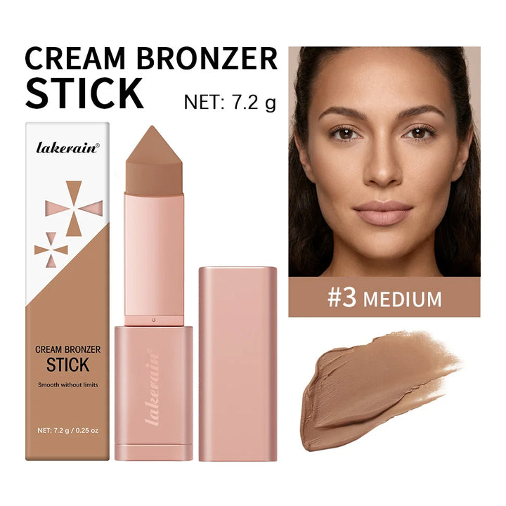 Cream Bronzer Stick and Contour Stick Bronzing Contouring Instant Highlights Dark Circles Face Contour Facial Foundation Makeup