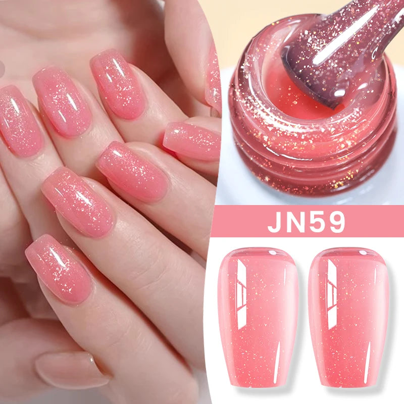 BORN PRETTY 10ml Jelly Nude Gel Nail Polish 50 Colors Semi Transparent Nail Art Nail Supplies Soak off UV LED Nails Gel Varnish